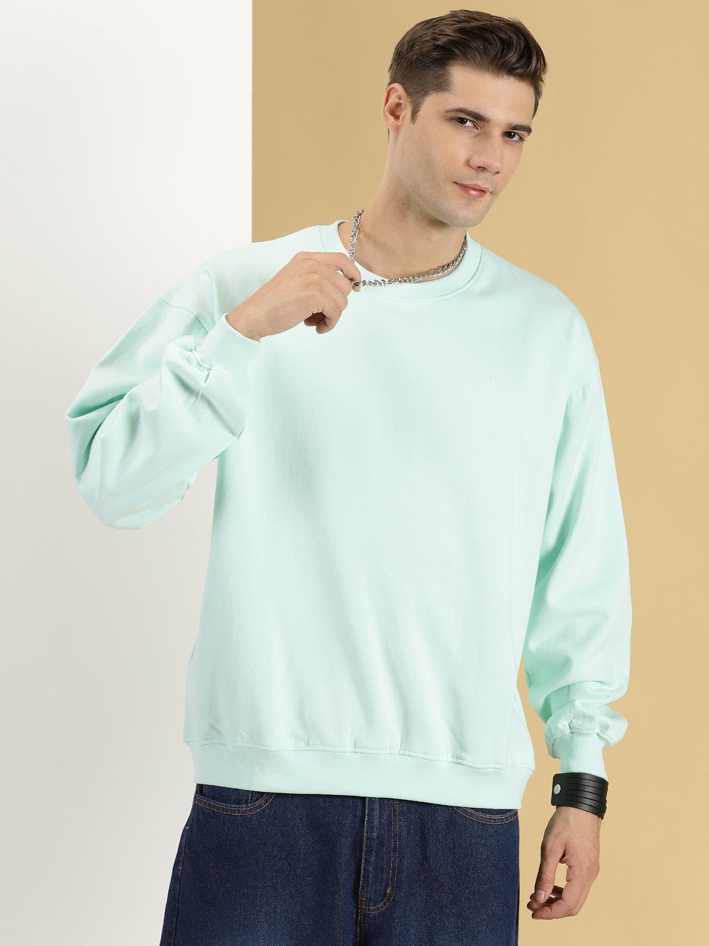 Fansarmy Sea Green Oversized Sweatshirt