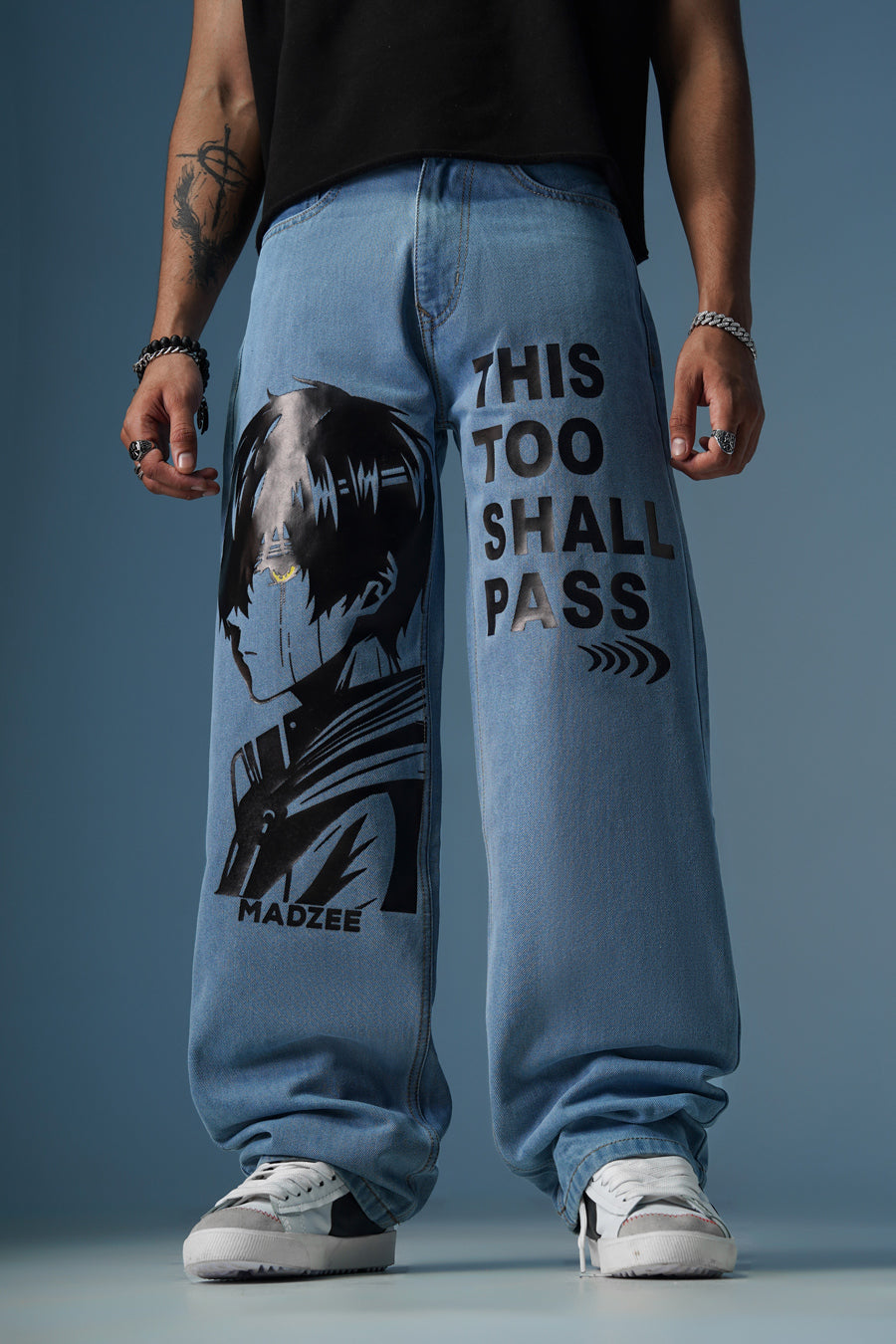 MADZEE IMPARMANENT DENIM PANTS - Main Image