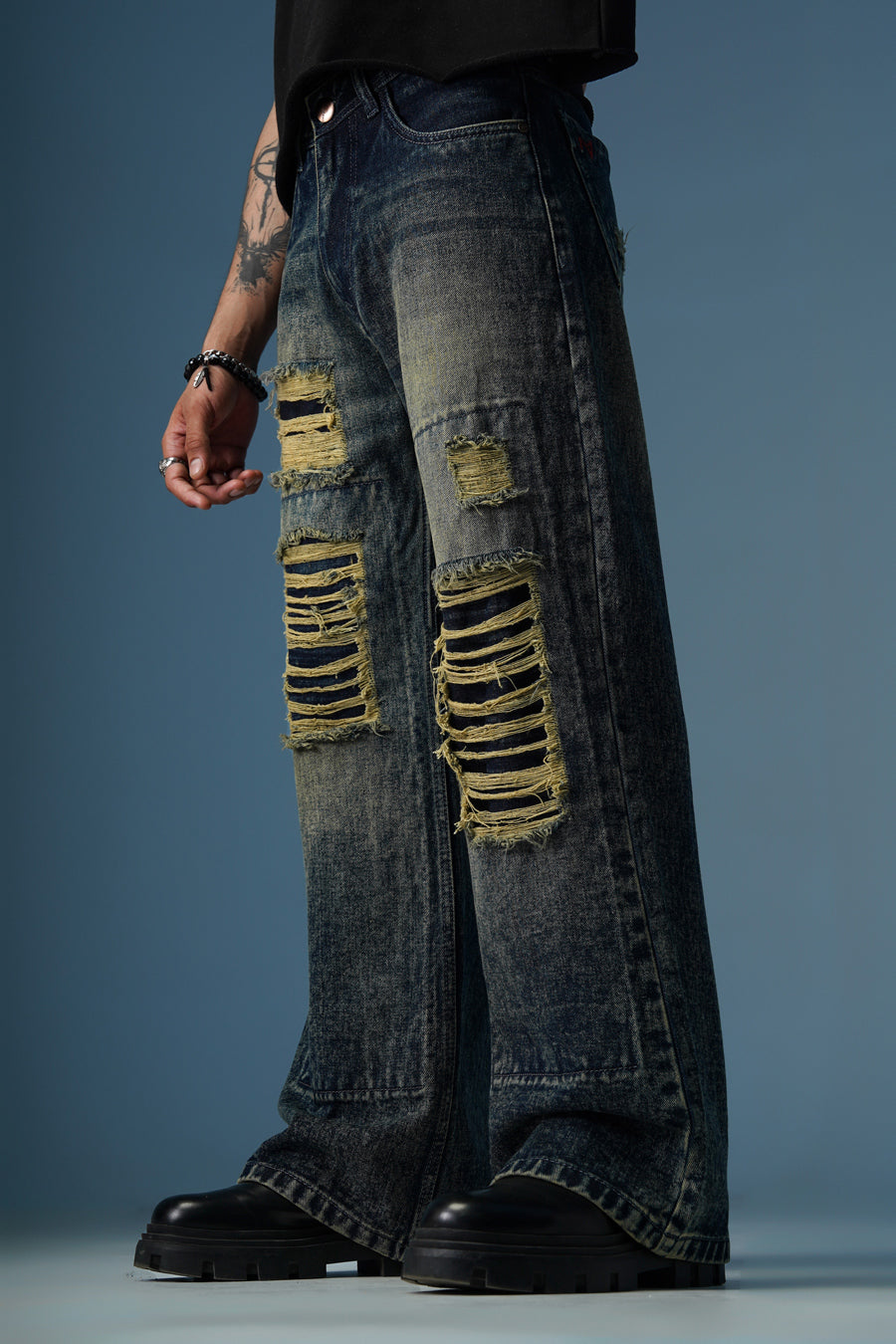 Inner Thigh Inside Jean Patches Visible Mending How To Repair