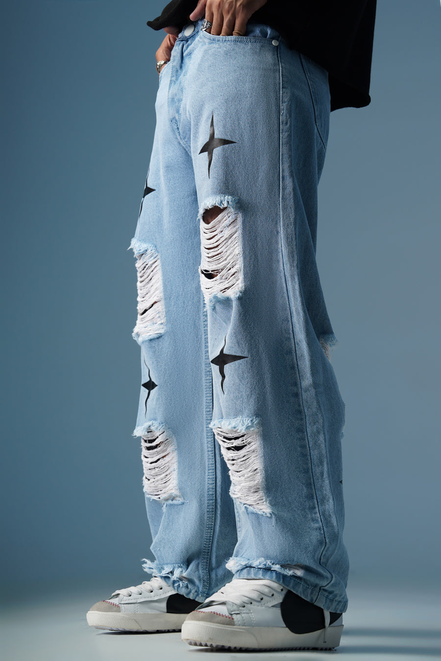 Ripped Jeans Mens K Denim Jeans Groovee Men Designer Ripped Cargo