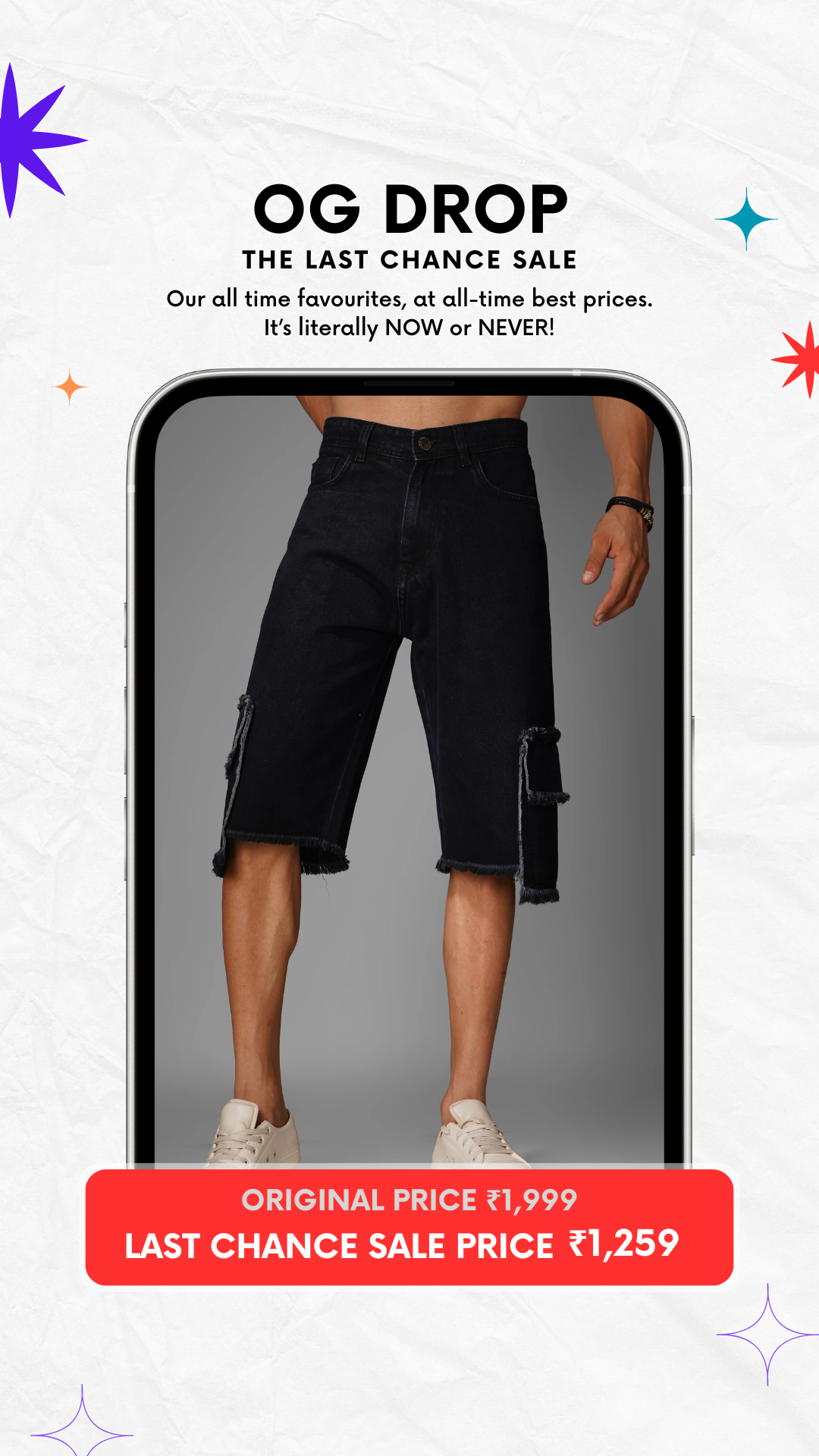 Blackout Edge Cargo Jorts