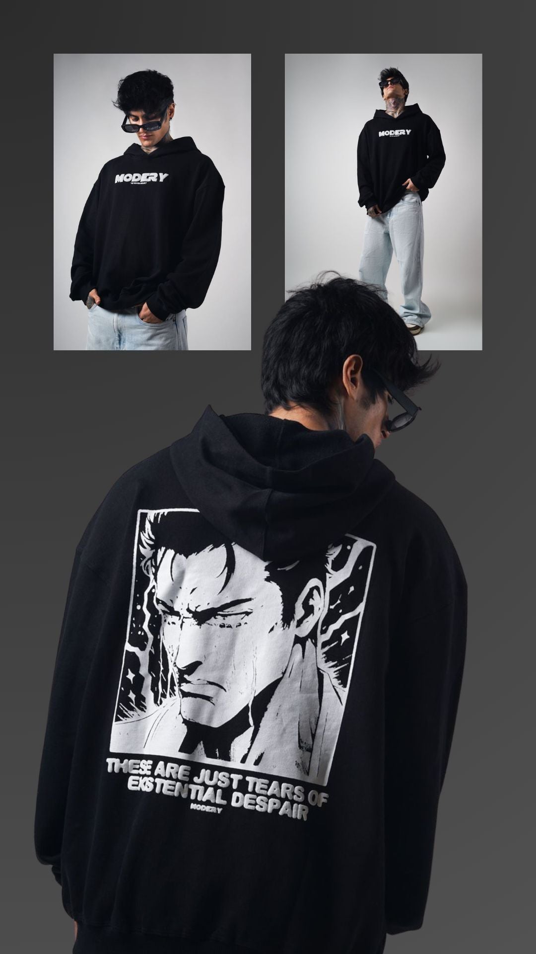 MODERY Existential Despair Hoodie - TERRY COTTON 350 GSM