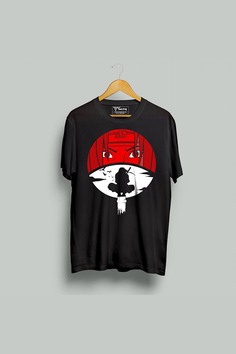 FANSARMY Itachi Uchiha Black T-shirt