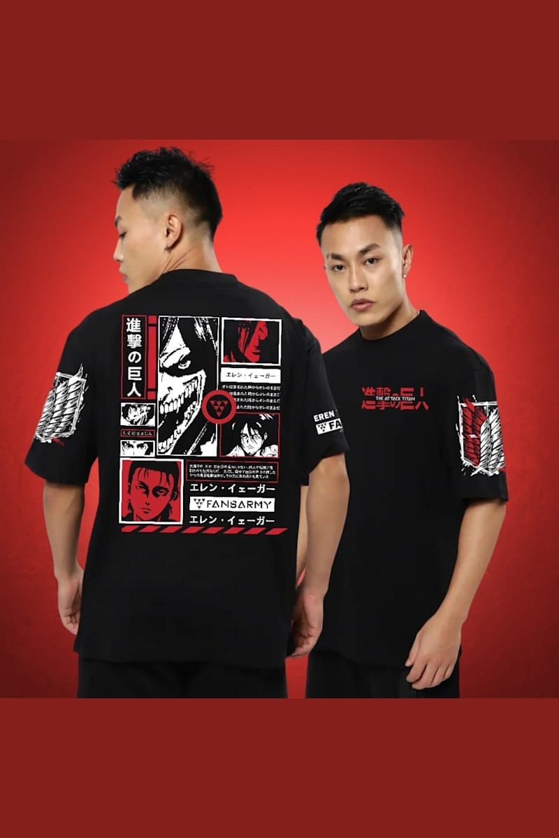 FANSARMY Attack Titan Oversized Anime T-shirt