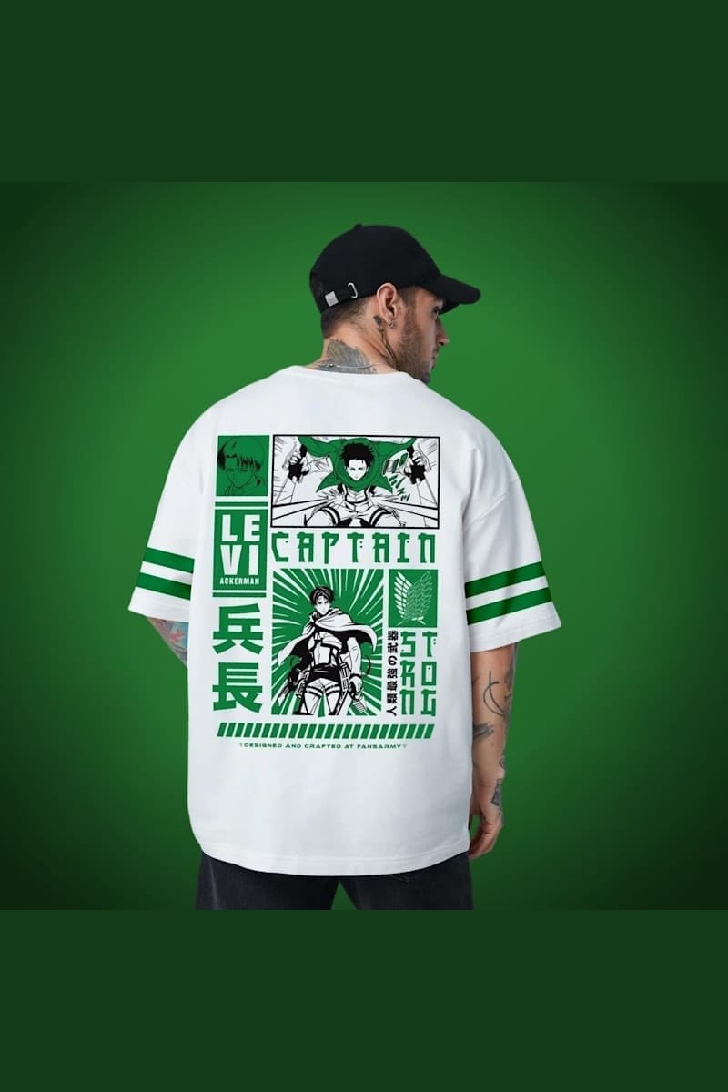 FANSARMY Captain Levi Oversized Anime T-shirt