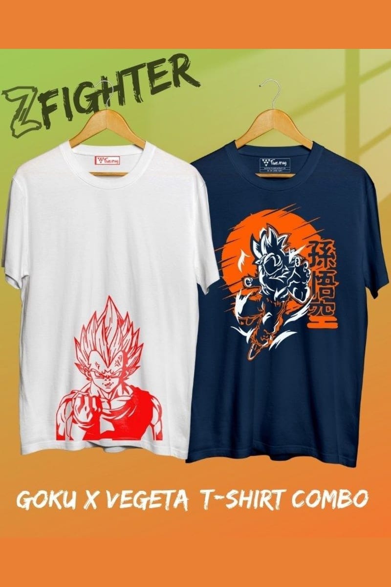 FANSARMY Goku X Vegeta T-shirt Combo