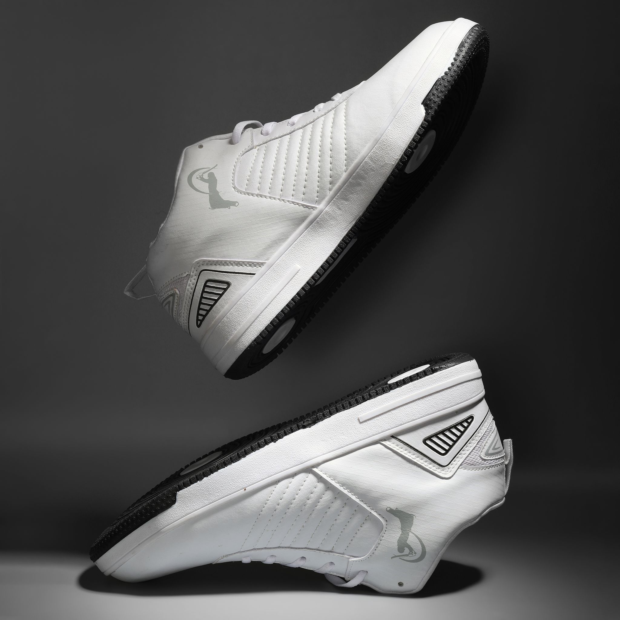 BIVES WHITE GREY SNEAKERS FOR MEN (TPR SOLE)