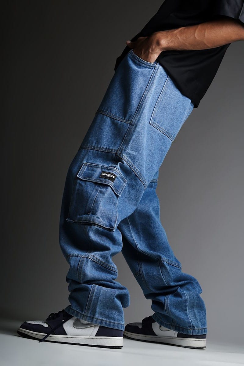 Denim 6 Pocket Cargo Pant