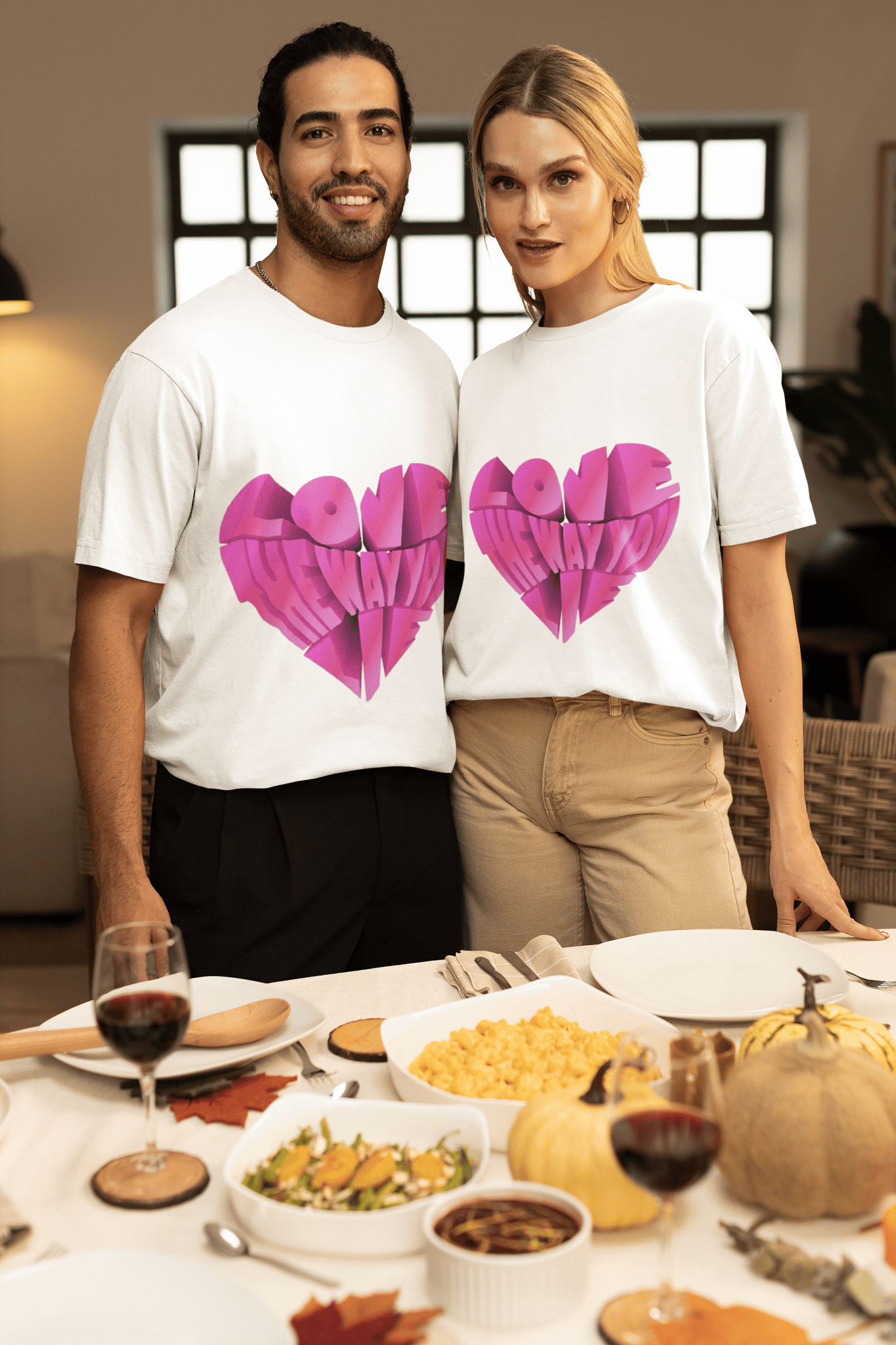 Love the way you lie Oversized Couple T shirt- 240 GSM 100% TERRY COTTON