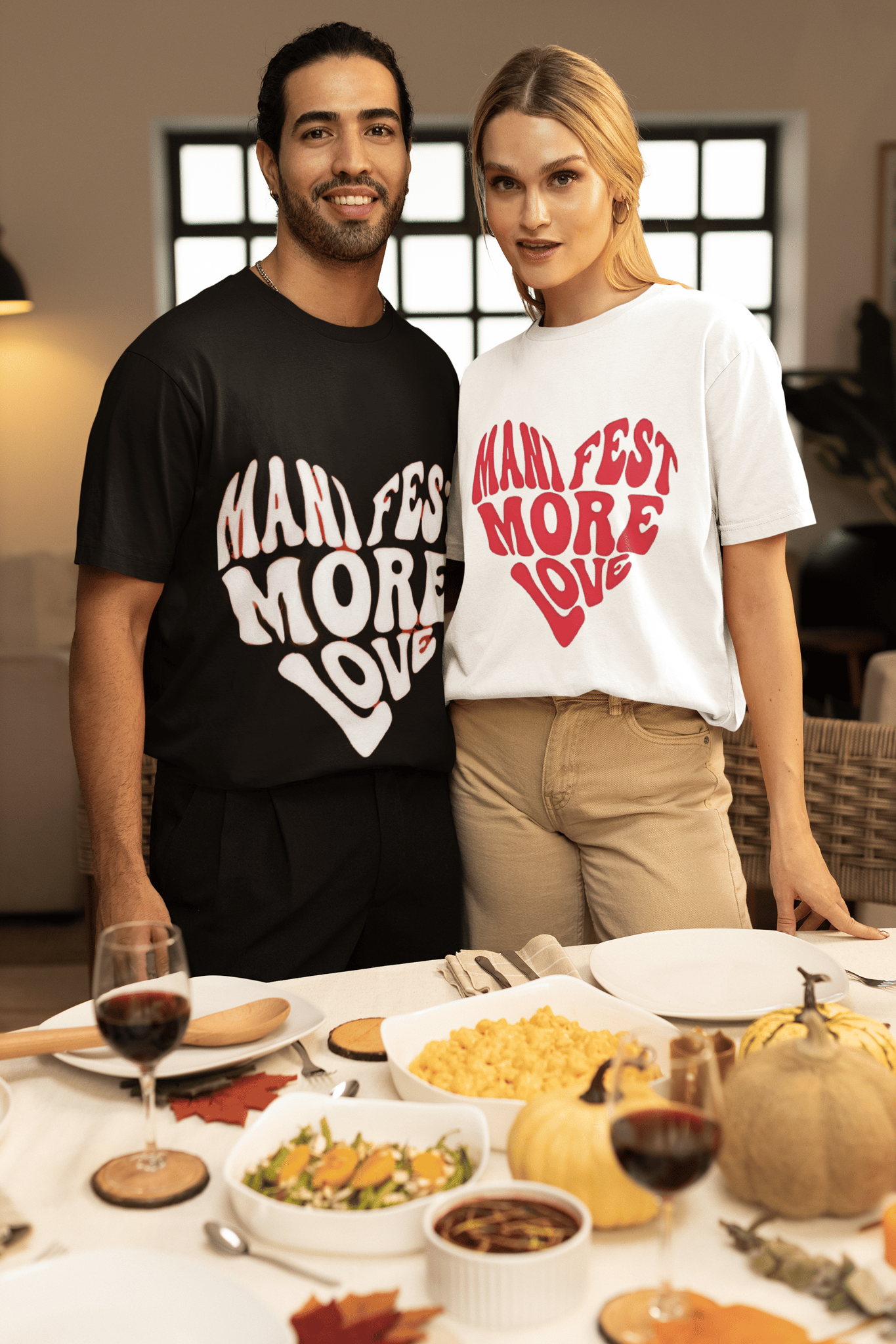 Manifest Your Love Oversized Couple T-shirt