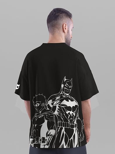OUTLINED BATMANxROBIN Oversized Tshirt