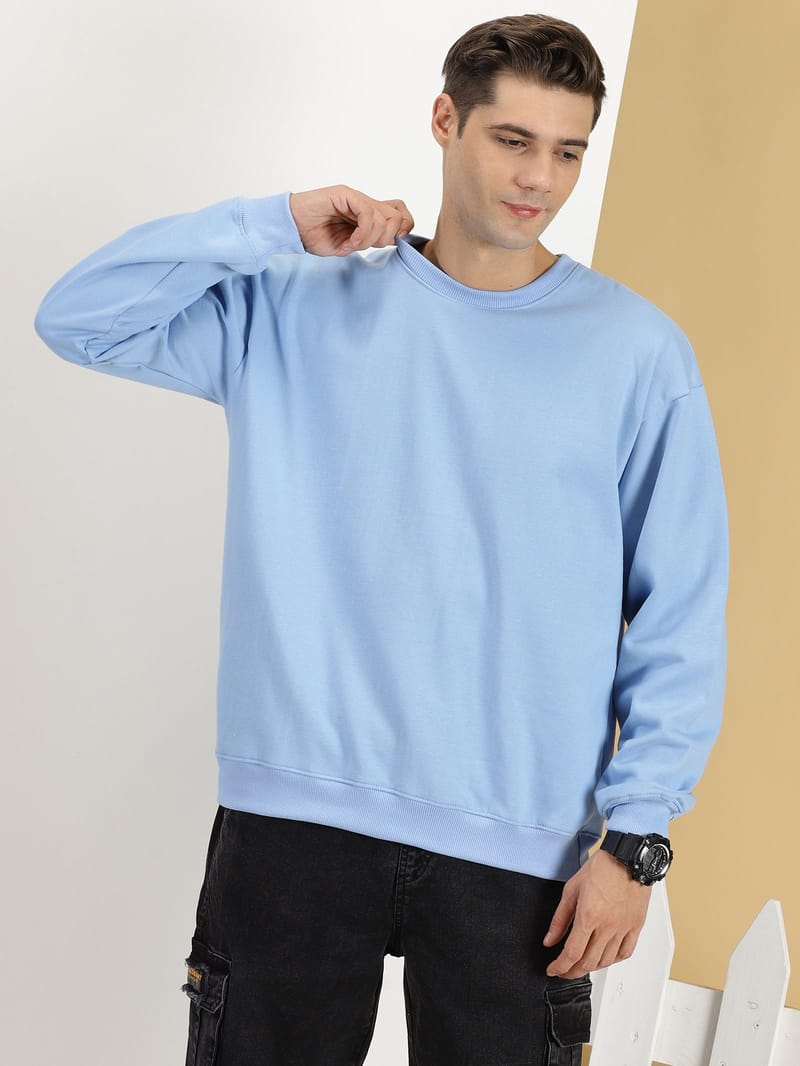 Fansarmy Sky Blue Oversized Sweatshirt